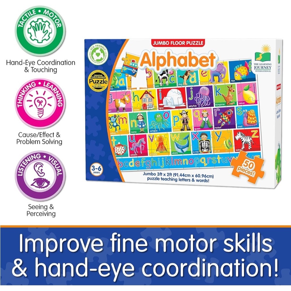 Alphabet Jumbo Floor Puzzle - Multicolor